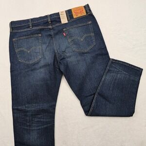 NEW Levi's 502 Taper Jeans Mens 40x29 Dark Blue Stretch Regular Fit Denim Casual